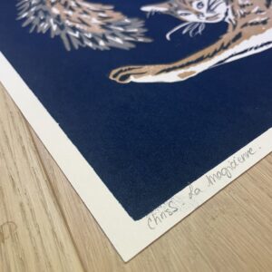 Chat Ronron Rond - Bleu - 30x30 cm