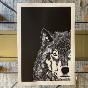 Grand Loup - 35x50 cm
