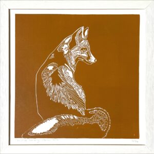 Renard Ocre - 30x30 cm