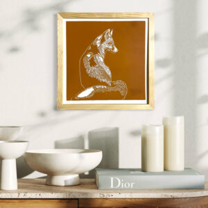 Renard Ocre - 30x30 cm