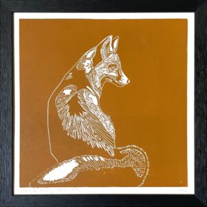 Renard Ocre - 30x30 cm