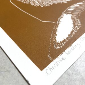 Renard Ocre - 30x30 cm