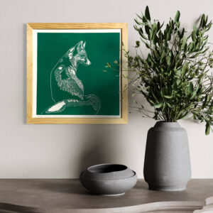 Renard Vert - 30x30 cm