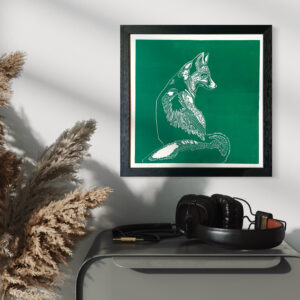 Renard Vert - 30x30 cm