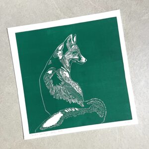 Renard Vert - 30x30 cm