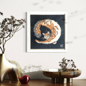Chat Ronron Rond - Gris - 30x30 cm