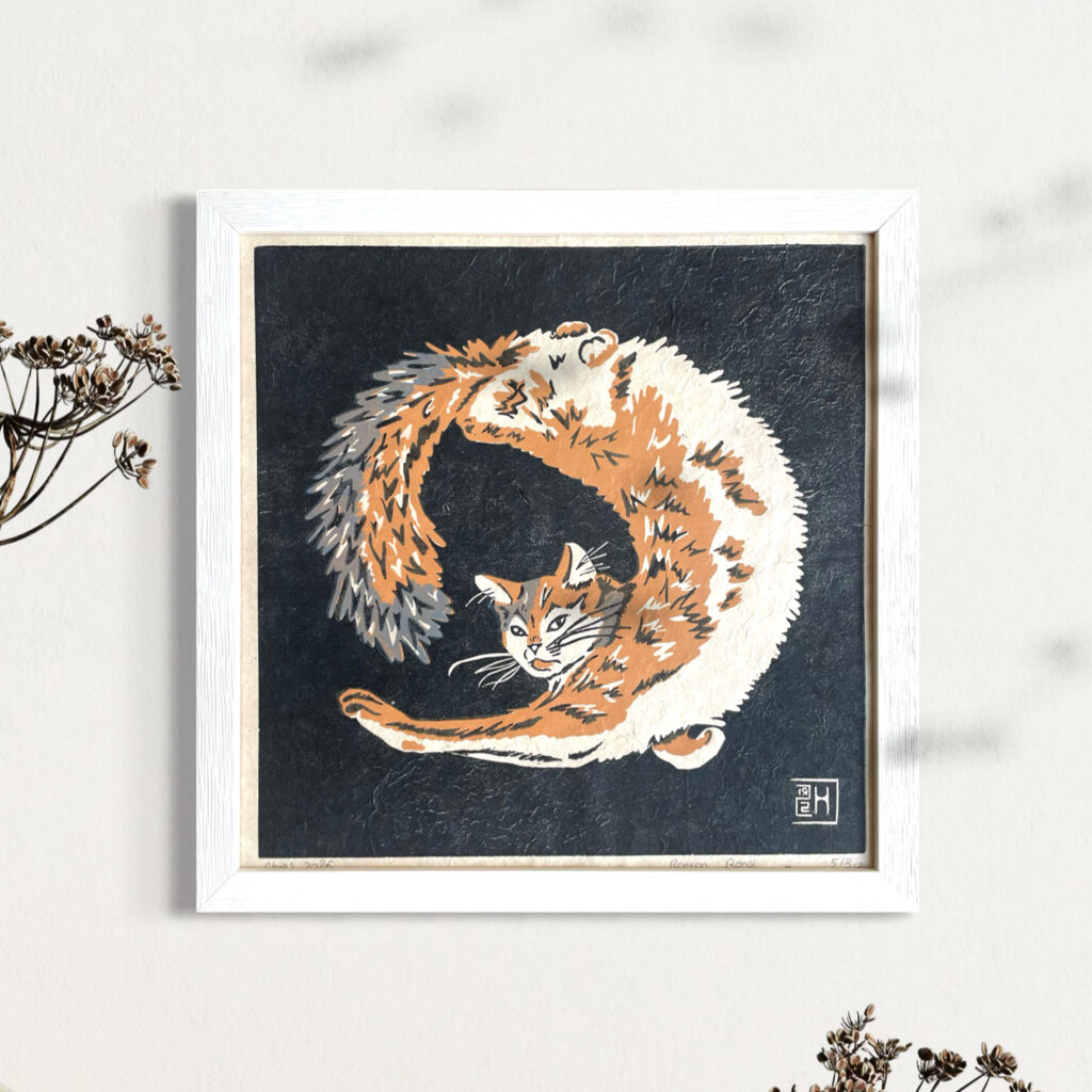 Chat Ronron Rond - Gris - 30x30 cm