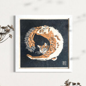 Chat Ronron Rond - Gris - 30x30 cm