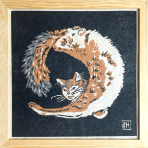 Chat Ronron Rond - Gris - 30x30 cm