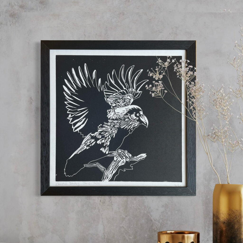 Corbeau - 30x30 cm
