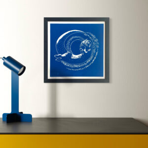 Loutre - Bleu Océan - 30x30 cm