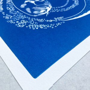 Loutre - Bleu Océan - 30x30 cm