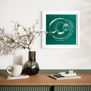 Loutre - Vert Émeraude - 30x30 cm