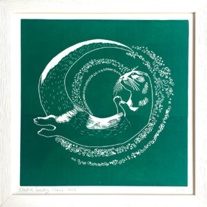 Loutre - Vert Émeraude - 30x30 cm