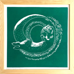 Loutre - Vert Émeraude - 30x30 cm