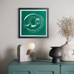 Loutre - Vert Émeraude - 30x30 cm