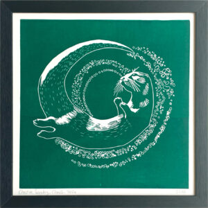 Loutre - Vert Émeraude - 30x30 cm