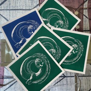Loutre - Vert Émeraude - 30x30 cm