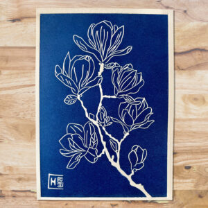Magnolia - Bleu de Prusse - A5