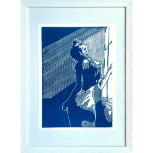 Matin d'été - Bleu de Prusse - 23x32 cm