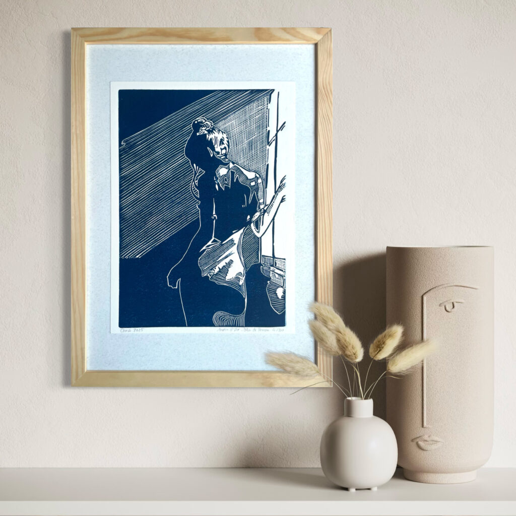 Matin d'été - Bleu de Prusse - 23x32 cm