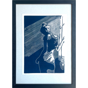 Matin d'été - Bleu de Prusse - 23x32 cm