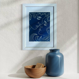 Souffle Bleu - Estampe 16x22 cm
