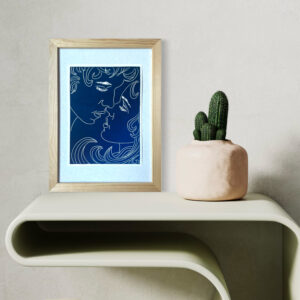 Souffle Bleu - Estampe 16x22 cm