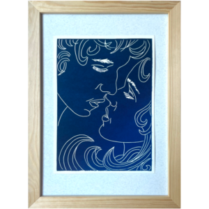 Souffle Bleu - Estampe 16x22 cm