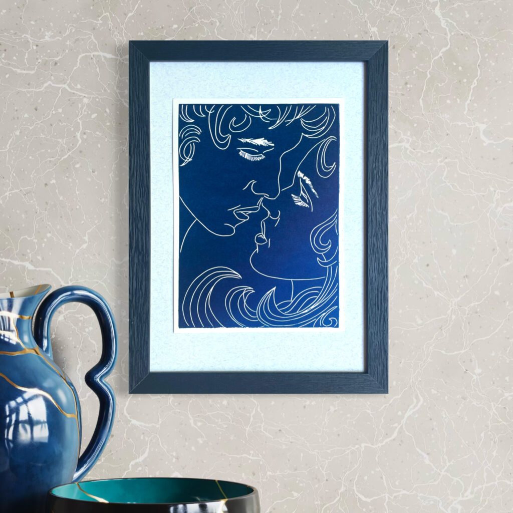 Souffle Bleu - Estampe 16x22 cm