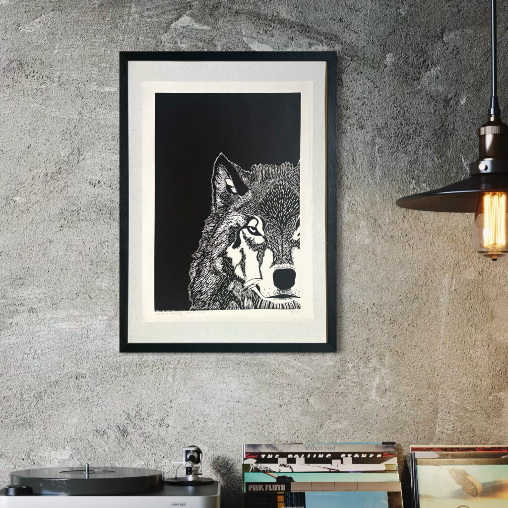 Grand Loup - 35x50 cm