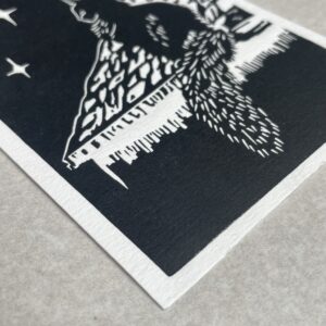 Chat sur le toit - Noir - 10x15 cm