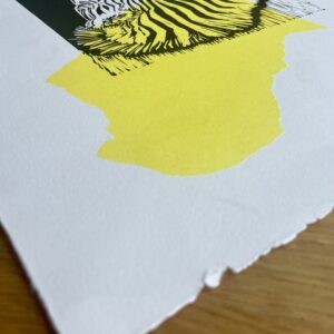 Zèbre - Jaune - 33x50 cm