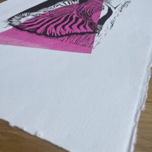Zèbre - Rose - 33x50 cm